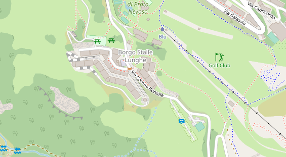 Skigebiet auf Satellitenbild