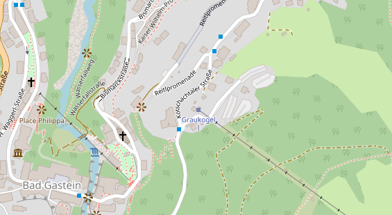 Skigebiet auf Satellitenbild