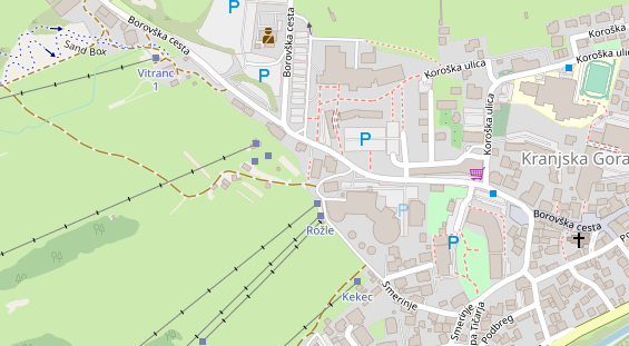 Skigebiet auf Satellitenbild