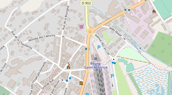 Skigebiet auf Satellitenbild