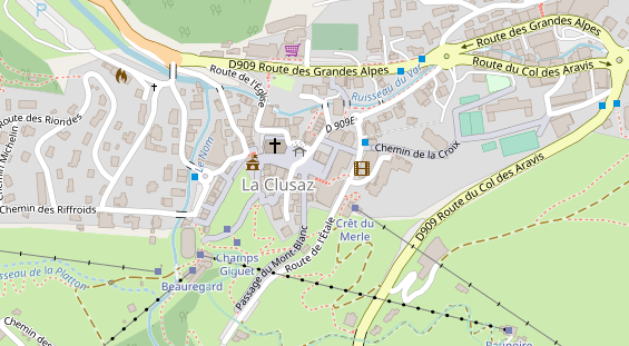 Skigebiet auf Satellitenbild