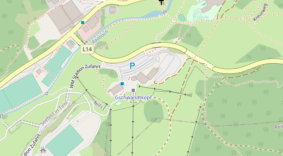 Skigebiet auf Satellitenbild