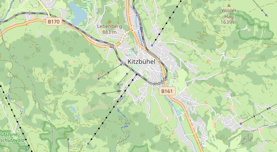 Skigebiet auf Karte