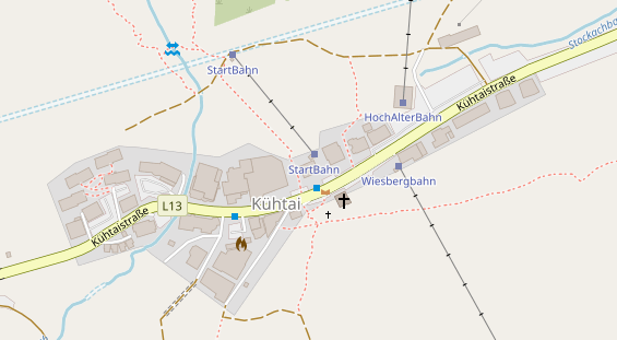 Skigebiet auf Satellitenbild