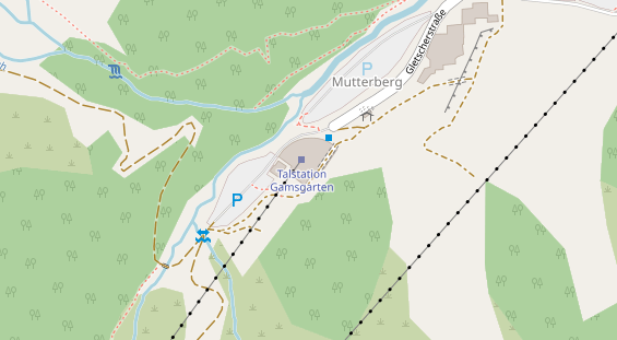 Skigebiet auf Satellitenbild