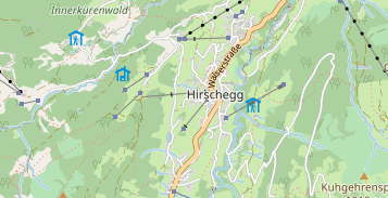 Skihotel auf Karte
