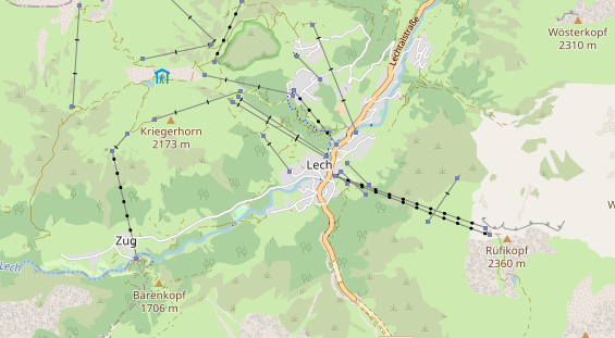 Skihotel (inaktiv) auf Karte