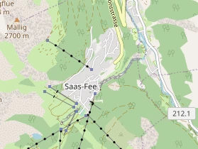 Skigebiet auf Karte