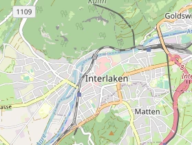 Skigebiet auf Karte