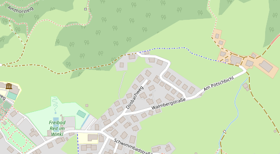 Skigebiet auf Satellitenbild