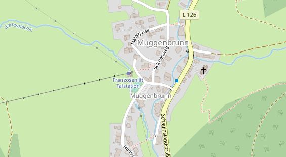 Skigebiet auf Satellitenbild