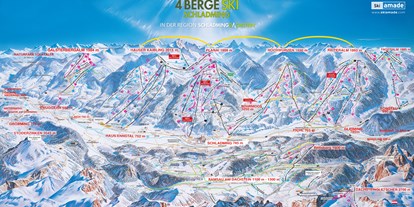 Skiregion - Après Ski im Skigebiet: Schirmbar - Schladming-Dachstein - Pistenpanorama der Skiregion Schladming-Dachstein - Skiregion Schladming-Dachstein