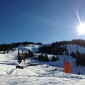 Skigebiet - Abfahrt zur Wengeralm bei schönstem Wetter - Skigebiet Dorfgastein-Großarltal