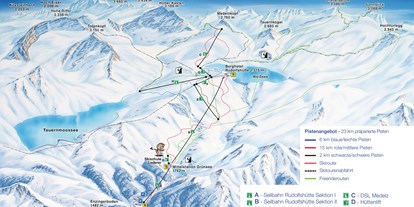 Skiregion - Kinder- / Übungshang - Hohe Tauern - Skigebiet Weißsee Gletscherwelt