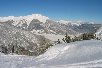 Skigebiet: Ausblick Marienberg über den Talkessel - Marienbergbahn Biberwier