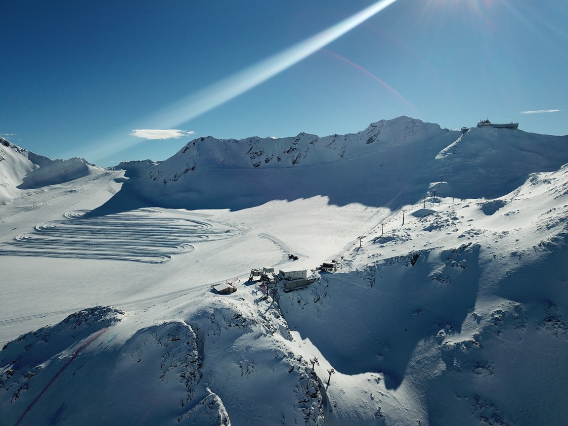 Unterkunft: Hotel direkt an der Piste - Langlaufloipe auf dem Gletscher - Glacier Hotel Grawand