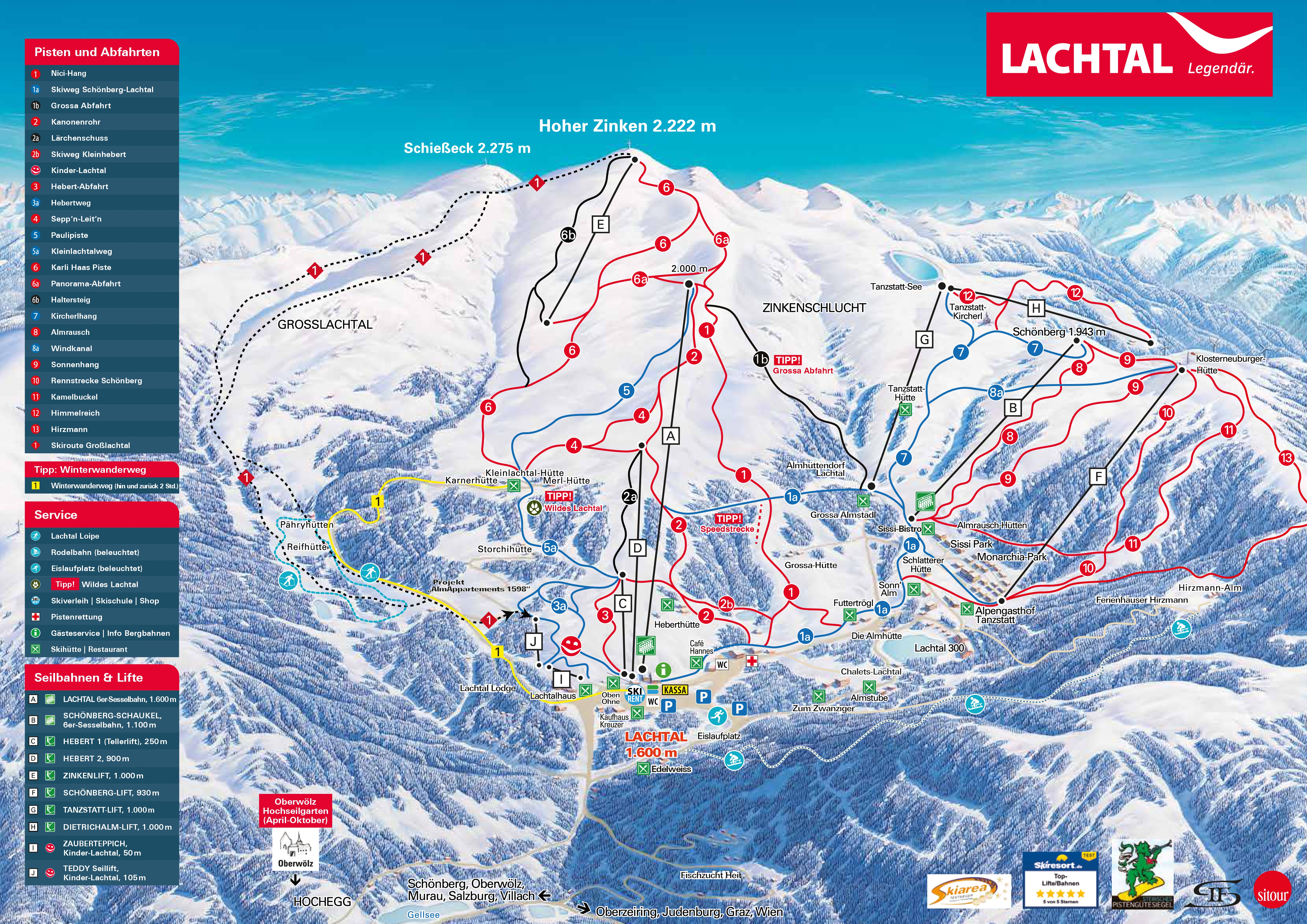 Skiregion - Preisniveau: €€€ - Steiermark - Skigebiet Lachtal