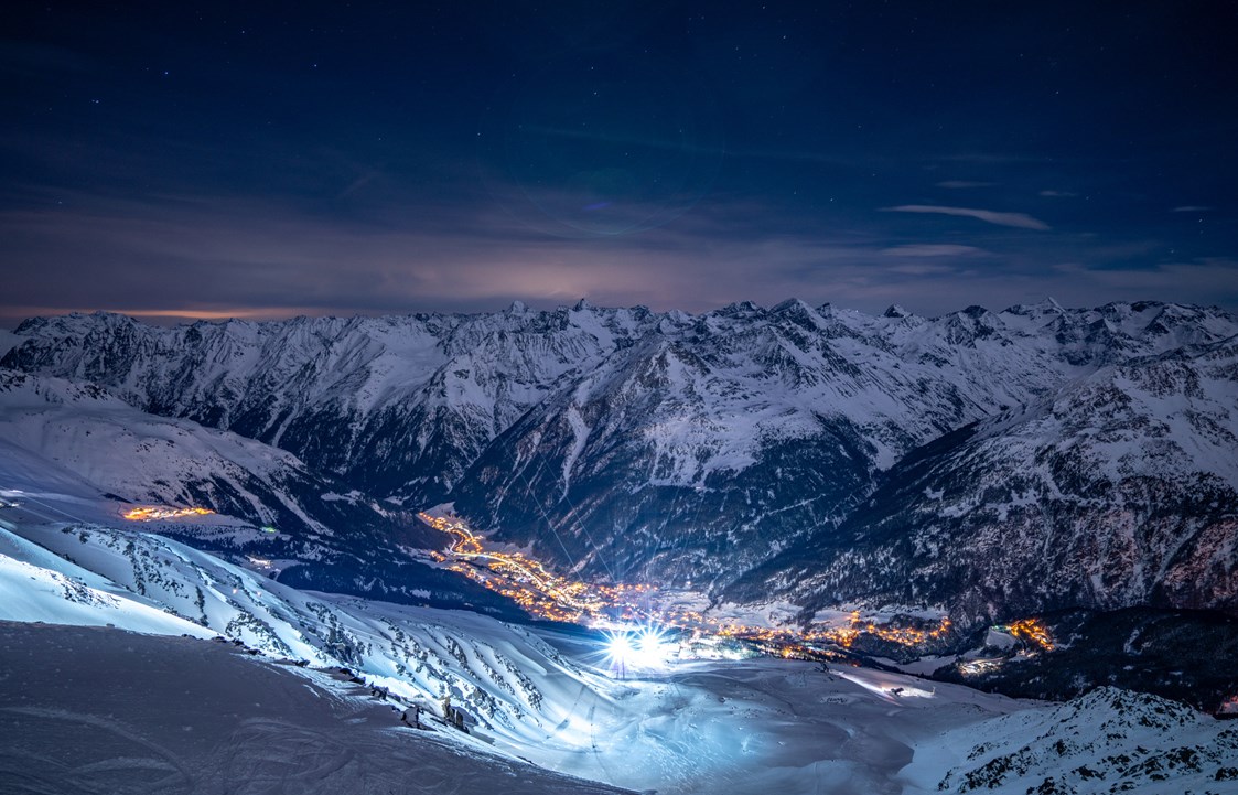 Skigebiet: Sölden Ortsaufnahme Winter - Skigebiet Sölden