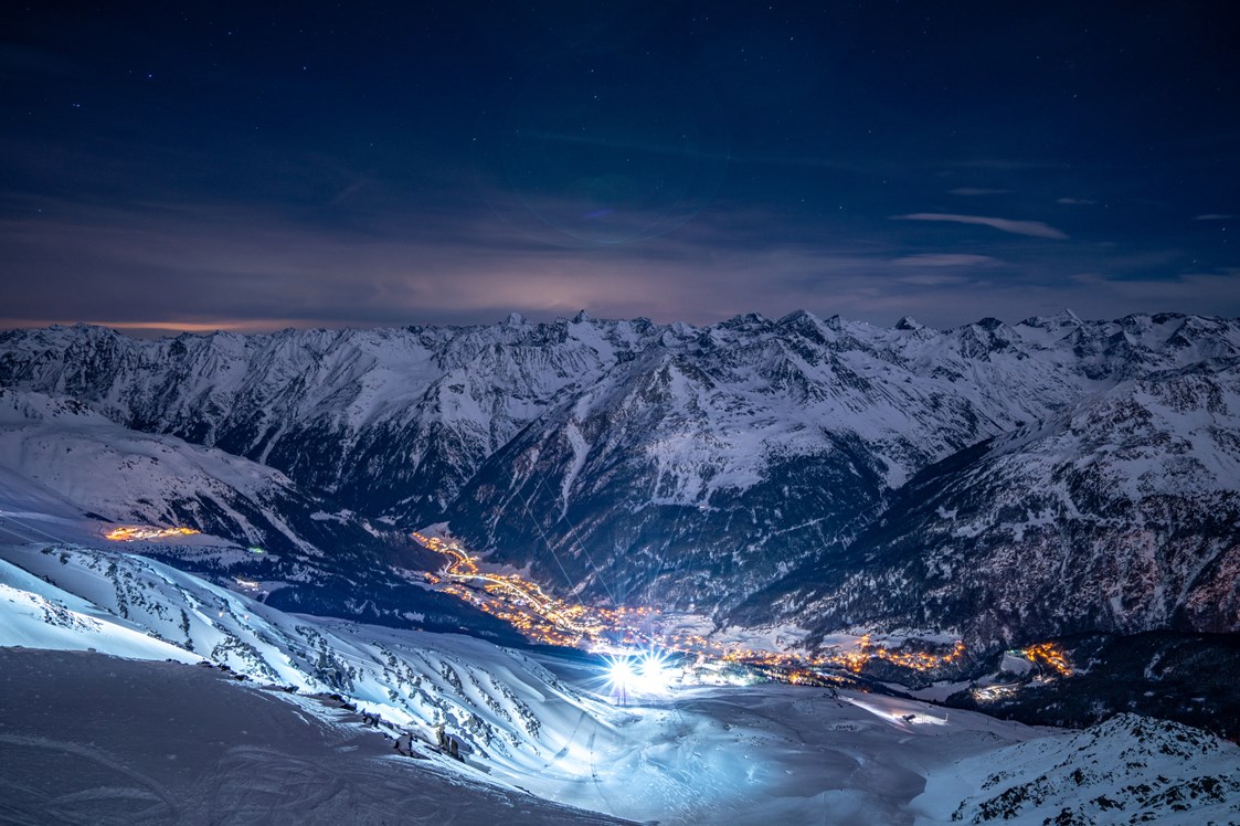 Skigebiet: Sölden Ortsaufnahme Winter - Skigebiet Sölden