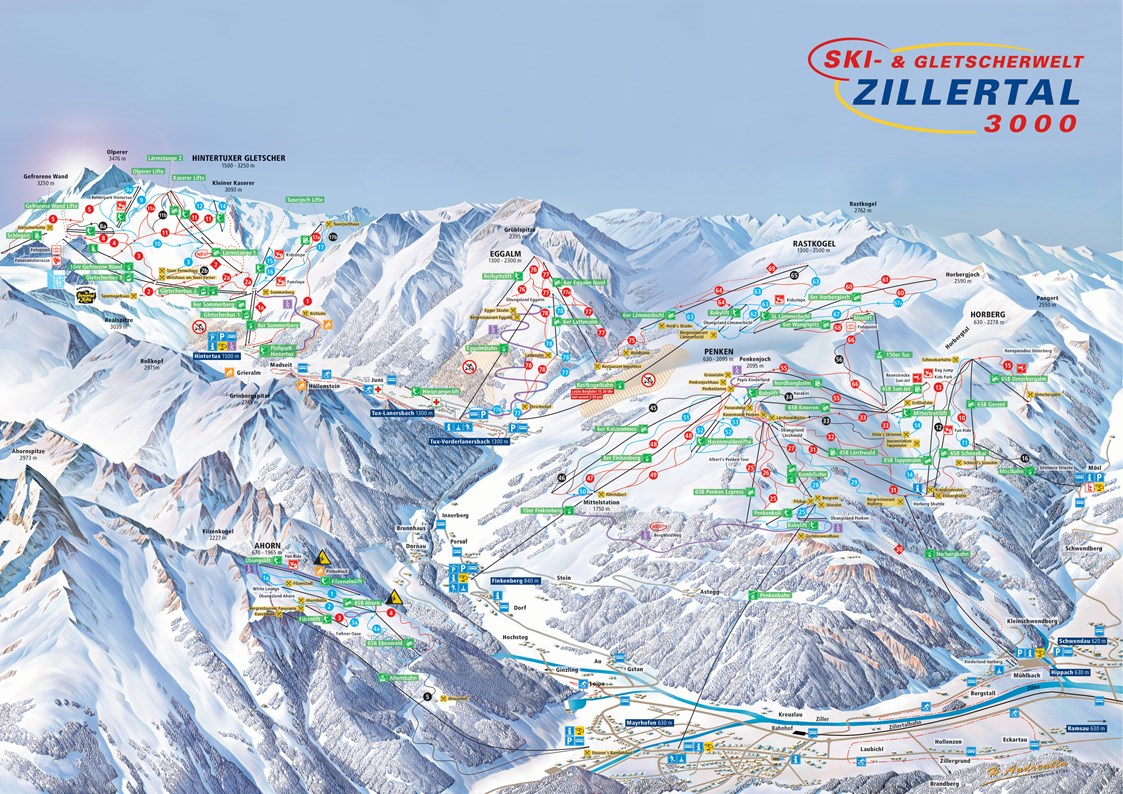 Skigebiet: Ski- und Gletscherwelt Zillertal 3000