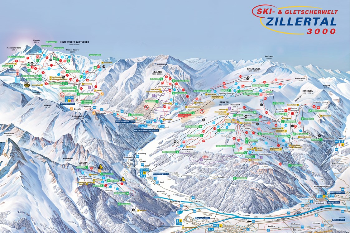 Skigebiet: Ski- und Gletscherwelt Zillertal 3000