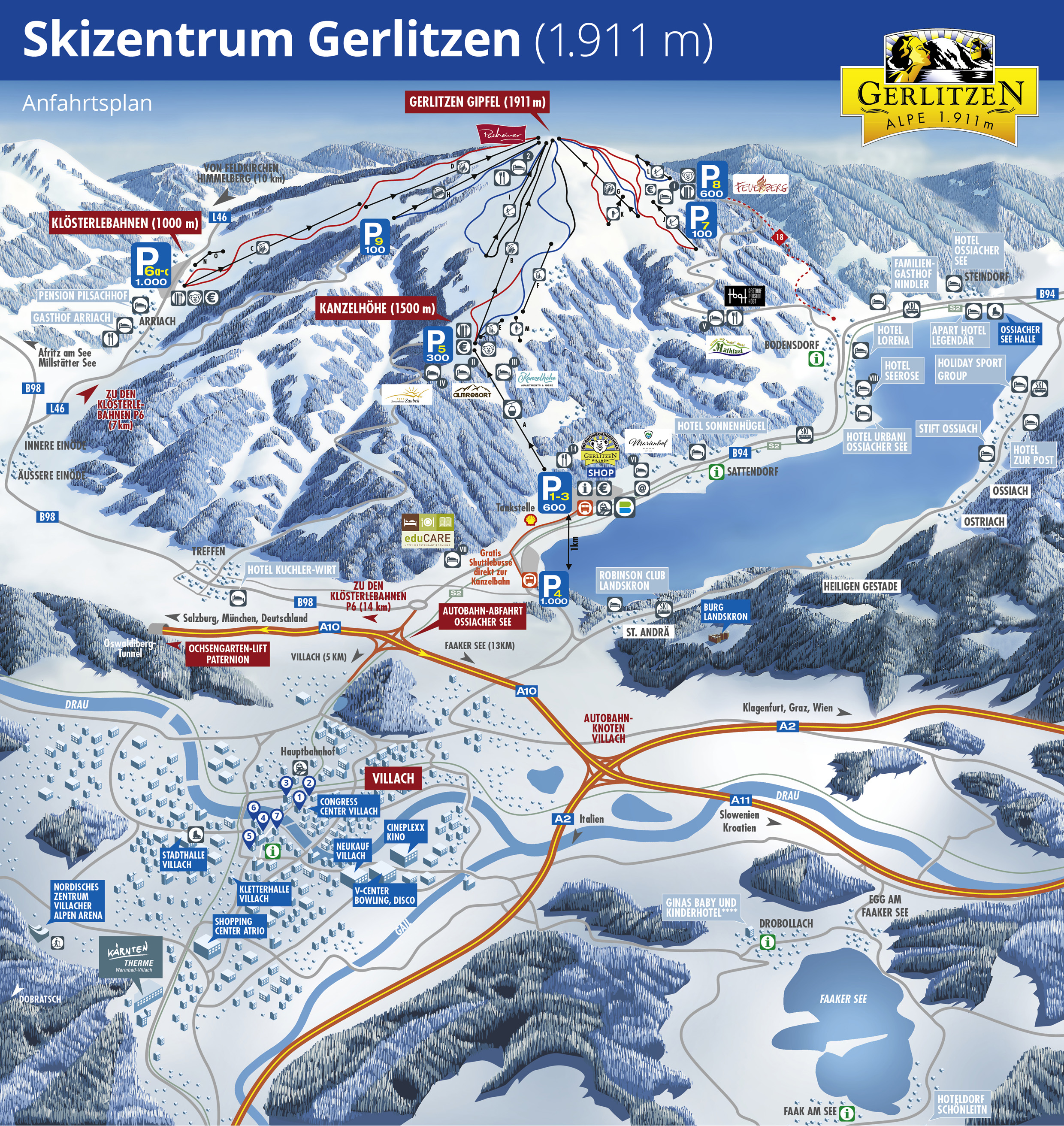 Skiregion - Kinder- / Übungshang - Kärnten - Skigebiet Gerlitzen Alpe