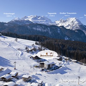 Unterkunft: Haus mit Blick auf die Astauwinkelbahn u. Tennengebirge
 - Landhotel Salzburger Dolomitenhof