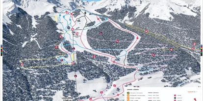 Skiregion - Kinder- / Übungshang - Südtirol - Meran - Pistenplan - Skigebiet Ladurns