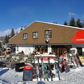 Unterkunft: Unsere Skihütte "Strohsackhütte" an der Talstation Strohsackbahn - Hotel Almrausch