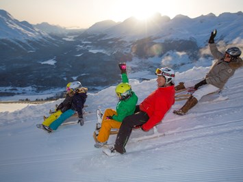 Skigebiet Corviglia in St. Moritz Events Vollmond-Nachtschlitteln